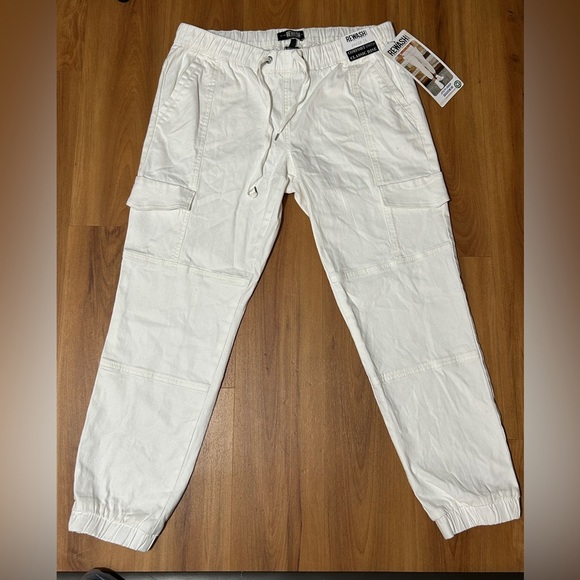 Rewash White Cargo Pants for Men - Picture 1 of 9
